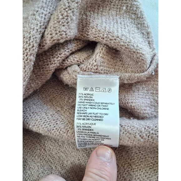 Urban Outfitters Mock Neck Sweater Womens ES-TP Tan Long sleeve, split bottom. - Picture 5 of 11